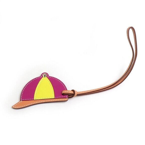 Auth HERMES Charm Purple/Yellow/Light Brown Leather - Picture 16 of 16